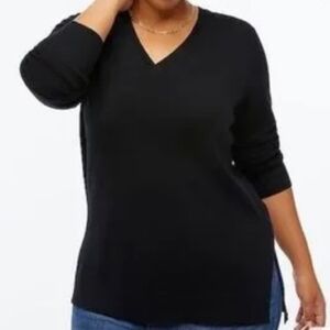 J. Crew Classic Black V-Neck Sweater